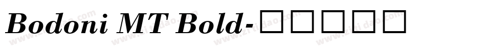 Bodoni MT Bold字体转换
